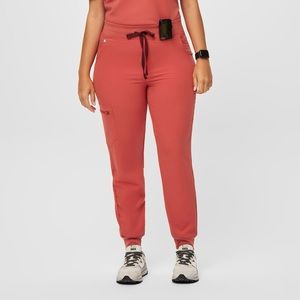 FIGS High Waisted Zamora Jogger Scrub Pant Clay Small